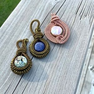 Wired wrapped pendants beautiful selection